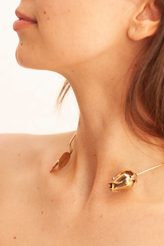Gold Rose Choker